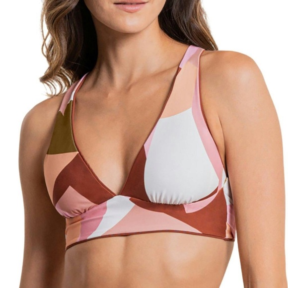 Maaji REVERSIBLE Long Line Triangle Bikini Top & Flirt Thin Side Bikini Bottom - Picture 2 of 6